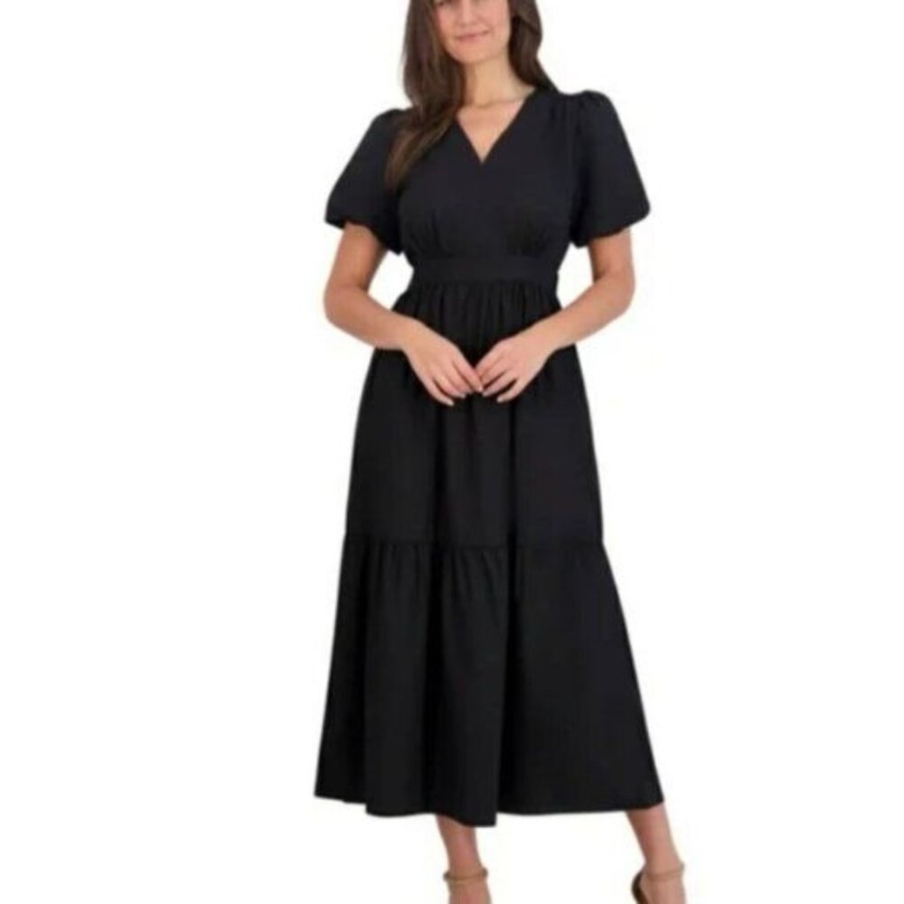 NWT French Connection Ladies Puff Sleeve Maxi Dress